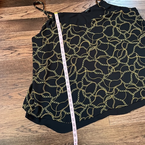 Torrid Black cami with chain design - adjustable straps- lined - Picture 8 of 12